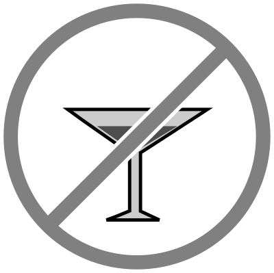 no alcohol